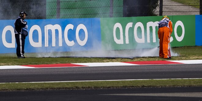 Es brennt im Gras neben der Rennstrecke in Schanghai -  Was die FIA jetzt unternimmt!