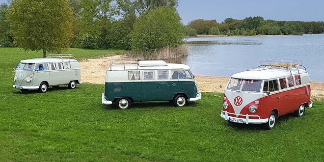 Mit drei Kultcampern  ist VW beim Maikäfer-Treffen 2024  dabei - VW zeigt seltene Camping-Bullis