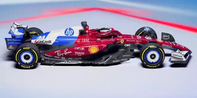 Sonderlackierung für Titelsponsor am Wochenende - &quot;Blauer&quot; Ferrari in Miami