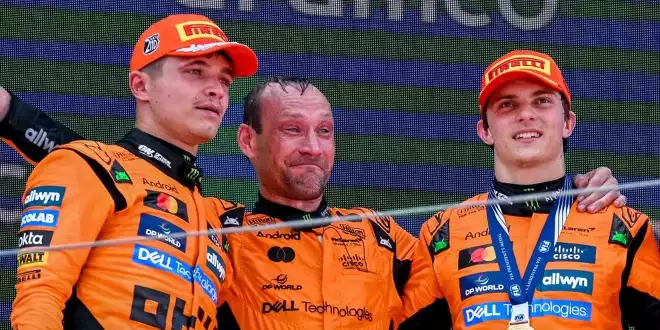 Norris stellt Piastri wegen Verstappen-Rammstoß bloß -  Vorhin klang das aber ganz anders!