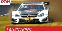 DTM-Fahrer Maximilian Götz als Rasenmäher