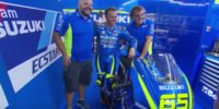 Loris Capirossi testet die Suzuki in Brünn