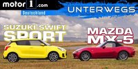 Bild zum Inhalt: Video: Test: Suzuki Swift Sport vs. Mazda MX-5 2018