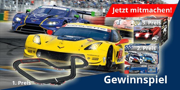 Wir verlosen insgesamt drei Slotcar-Sets der Extraklasse im Gesamtwert von über 730 Euro!