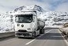 Bild zum Inhalt: Mercedes erprobt Brennstoffzellen-Laster in den Schweizer Bergen