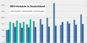 Bild zum Inhalt: Elektroauto-Anteil an den Verkäufen steigt auf 18,8 Prozent