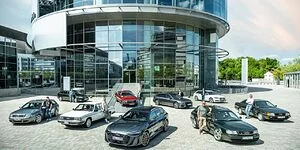 Bild zum Inhalt: Der neue Audi A6 trifft seine Vorfahren