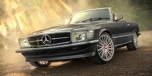 Bild zum Inhalt: Dieser Mercedes 450 SL von 1979 hat einen C-55-Motor mit 400 PS