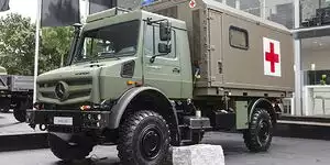 Bild zum Inhalt: Unimog-Ambulanz zum Tag der Bundeswehr