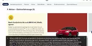 Bild zum Inhalt: VW verlängert Elektroauto-Rabatte bis Ende September 2025