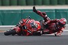 Beide Ducati-Fahrer stürzen in Kurve 15: Lag es am harten Vorderreifen?