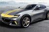 Ferrari Purosangue (2023) nach geleakten Fotos als Rendering