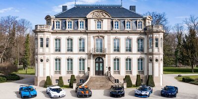Bugatti zeigt sechs Autos, die zusammen 39,5 Millionen wert sind