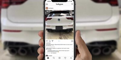 Foto-Leak des neuen VW Golf R (2021) zeigt fette Endrohre