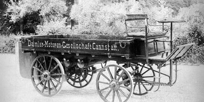 So sieht der erste LKW von 1896 aus