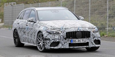 Mercedes-AMG C 63 T-Modell (2022) mit weniger Tarnung erwischt