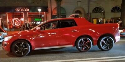 Volvo XC60 Pickup mit sechs Rädern schockt bei Autotreffen